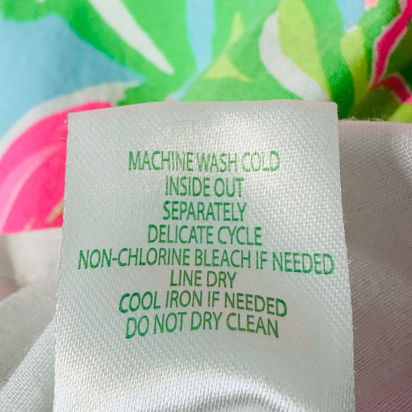 Lilly Pulitzer Girl’s Charlie So A Peeling Pink Green Cotton Floral Dress - Picture 11 of 12